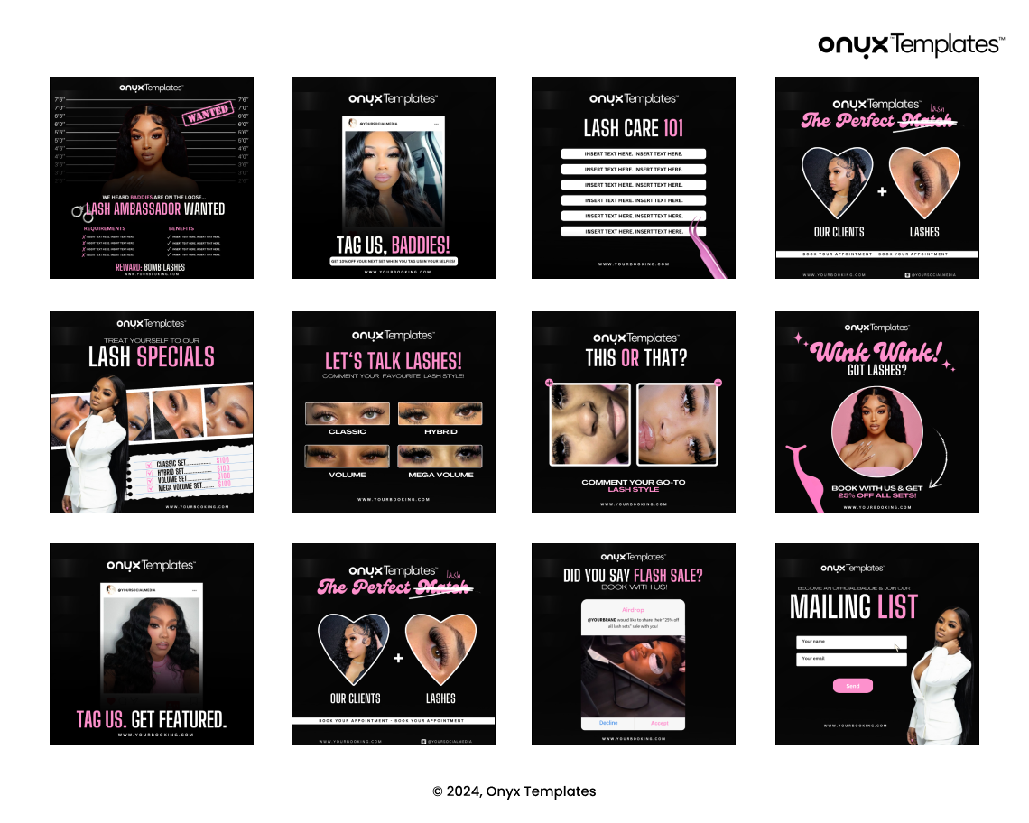20+ Premium Lash Templates for Social Media