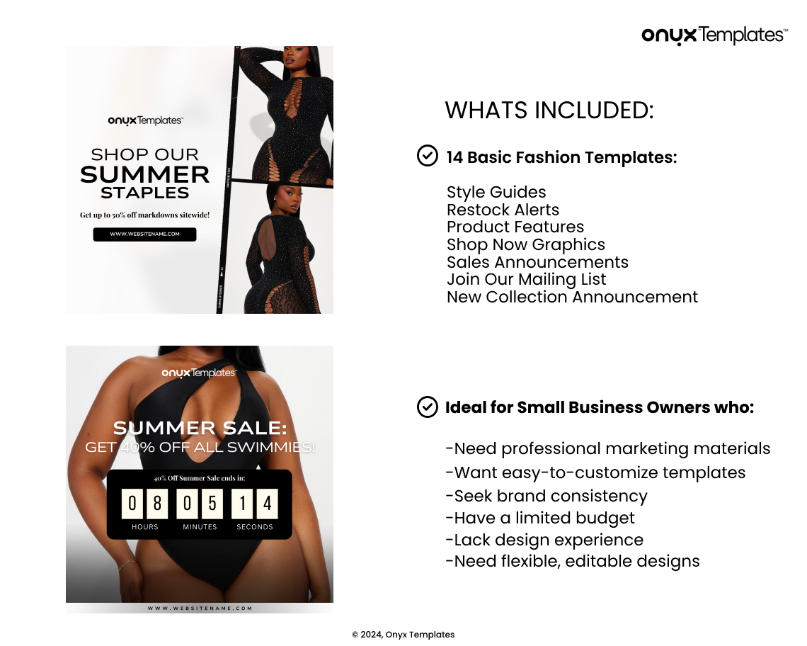 14 Basic Fashion Template Bundle for Social Media