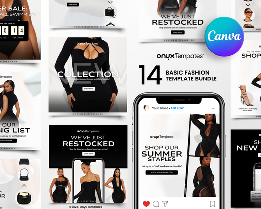 14 Basic Fashion Template Bundle for Social Media