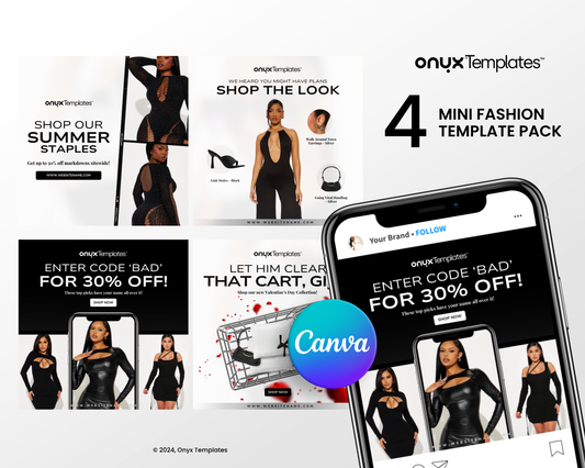 4 Onyx Mini Fashion Template Pack